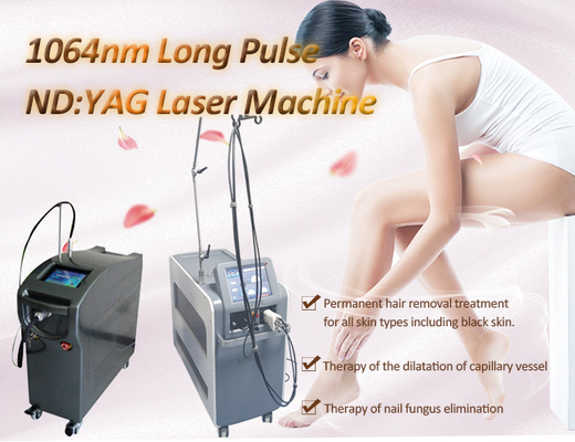 آلة إزالة الشعر بالليزر الكسندريت 755nm Nd Yag Long Pulse Laser